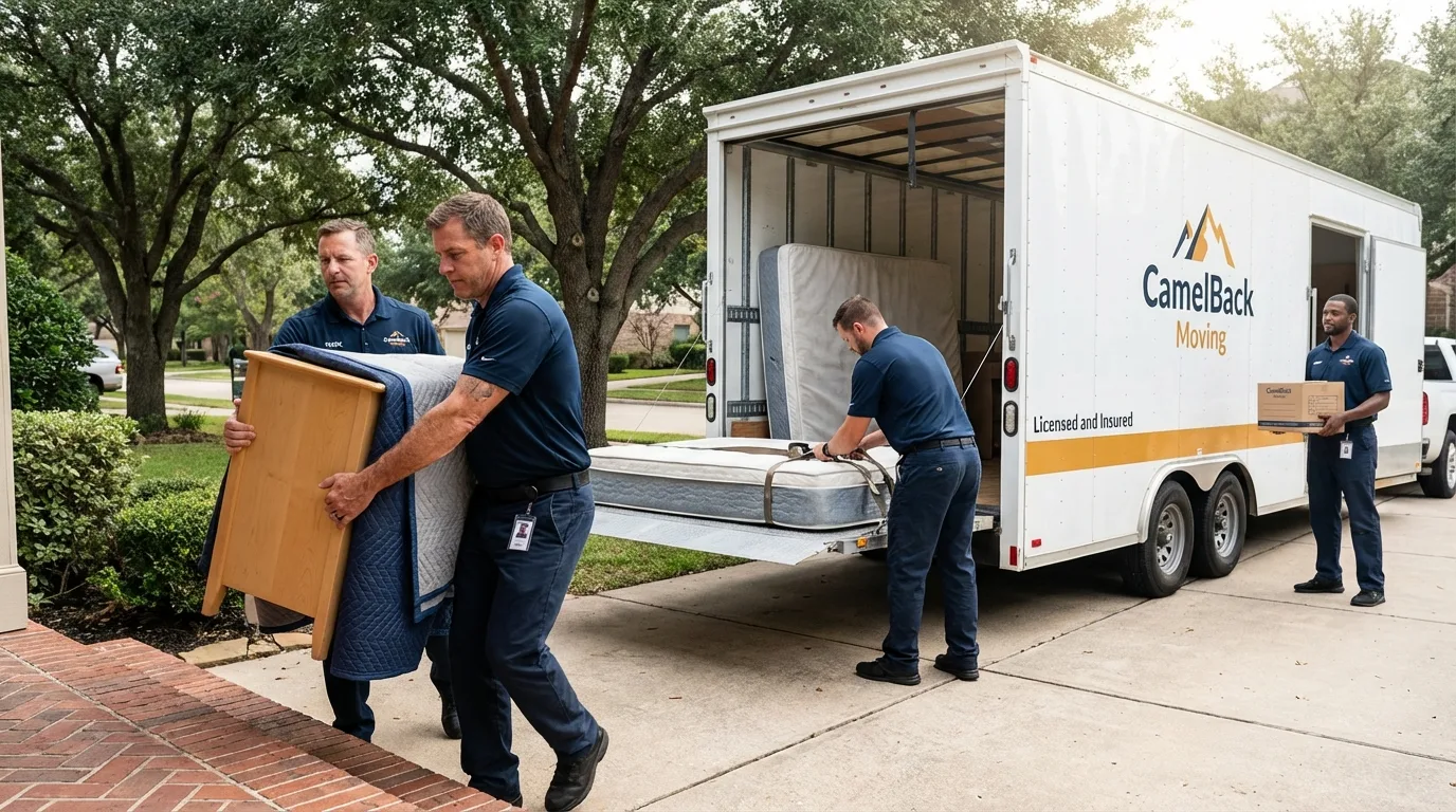 Crew loading residential truck for cross-state move from Rolla, MO
